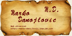Marko Danojlović vizit kartica